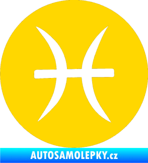 Samolepka Ryby 001 - horoskop jasně žlutá