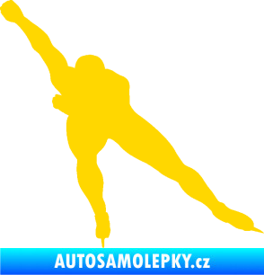 Samolepka Rychlobruslení levá jasně žlutá