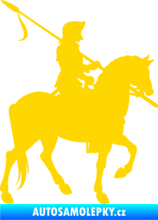 Samolepka Rytíř na koni pravá jasně žlutá