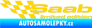 Samolepka Saab limited edition levá jasně žlutá