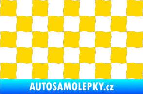 Samolepka Šachovnice 004 jasně žlutá