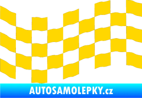 Samolepka Šachovnice 007 jasně žlutá