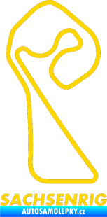 Samolepka Okruh Sachsenring jasně žlutá