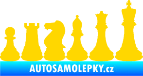 Samolepka Šachy 001 pravá jasně žlutá
