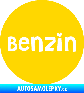 Samolepka Samolepka na víčko od nádrže 008 benzín jasně žlutá