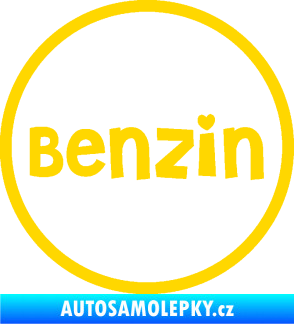 Samolepka Samolepka na víčko od nádrže 009 benzín jasně žlutá