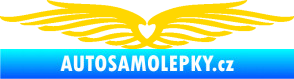 Samolepka Samolepka na zadní okno 002 srdce jasně žlutá
