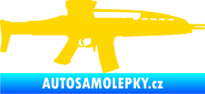 Samolepka Samopal 002 pravá jasně žlutá