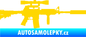 Samolepka Samopal 006 pravá jasně žlutá