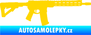 Samolepka Samopal 007 pravá jasně žlutá