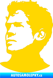 Samolepka Sebastian Vettel silueta levá jasně žlutá