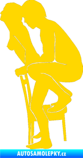 Samolepka Sexy siluety 037 jasně žlutá