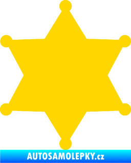 Samolepka Sheriff 002 hvězda jasně žlutá