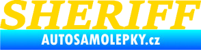 Samolepka Sheriff 002 nápis  jasně žlutá