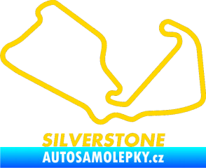 Samolepka Okruh Silverstone 2 jasně žlutá