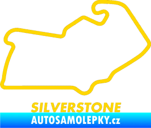 Samolepka Okruh Silverstone jasně žlutá