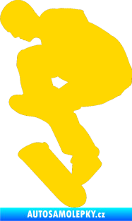 Samolepka Skateboard 002 levá jasně žlutá