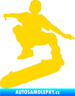 Samolepka Skateboard 004 levá jasně žlutá