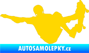 Samolepka Skateboard 007 levá jasně žlutá