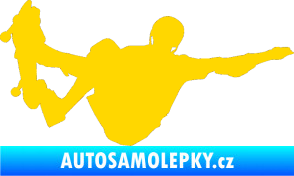 Samolepka Skateboard 007 pravá jasně žlutá