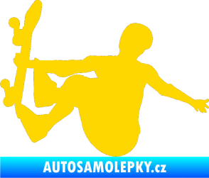 Samolepka Skateboard 008 levá jasně žlutá