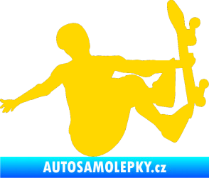Samolepka Skateboard 008 pravá jasně žlutá