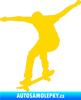 Samolepka Skateboard 011 levá jasně žlutá