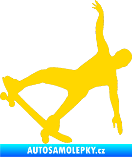 Samolepka Skateboard 013 levá jasně žlutá
