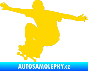 Samolepka Skateboard 014 levá jasně žlutá