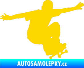 Samolepka Skateboard 014 pravá jasně žlutá