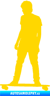 Samolepka Skateboard 015 levá jasně žlutá