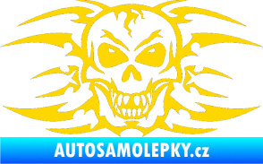 Samolepka Skeleton - lebka jasně žlutá