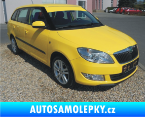 Samolepka Škoda Fabia 2 - přední jasně žlutá