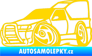 Samolepka Škoda Felicia pickup karikatura levá jasně žlutá