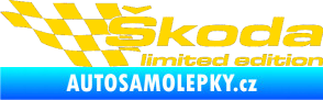 Samolepka Škoda limited edition levá jasně žlutá