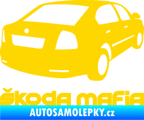 Samolepka Škoda mafia pravá jasně žlutá
