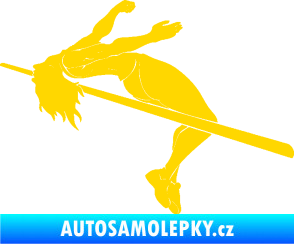 Samolepka Skok do výšky 001 levá atletika jasně žlutá