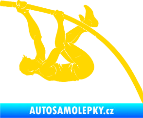 Samolepka Skok o tyči 001 levá atletika jasně žlutá