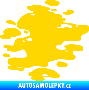 Samolepka Skvrna 001 pravá kaňka jasně žlutá