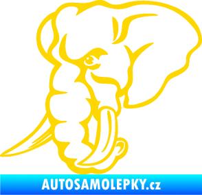 Samolepka Slon 026 levá hlava jasně žlutá