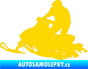 Samolepka Sněžný skútr 001 levá jasně žlutá