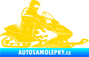 Samolepka Sněžný skútr pravá jasně žlutá
