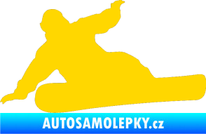 Samolepka Snowboard 001 levá jasně žlutá