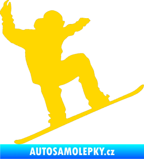 Samolepka Snowboard 003 pravá jasně žlutá