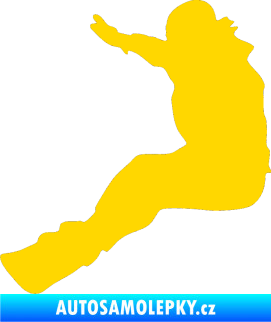 Samolepka Snowboard 004 levá jasně žlutá