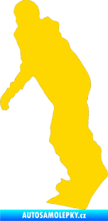 Samolepka Snowboard 005 levá jasně žlutá