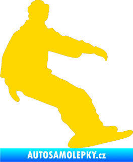 Samolepka Snowboard 006 levá jasně žlutá