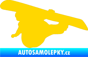 Samolepka Snowboard 007 levá jasně žlutá