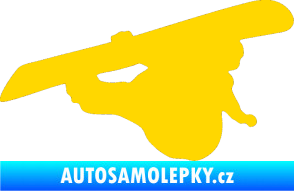 Samolepka Snowboard 007 pravá jasně žlutá