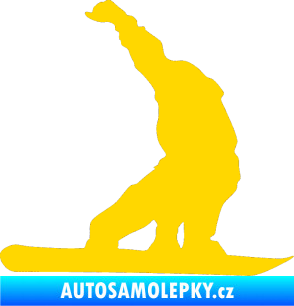 Samolepka Snowboard 011 pravá jasně žlutá